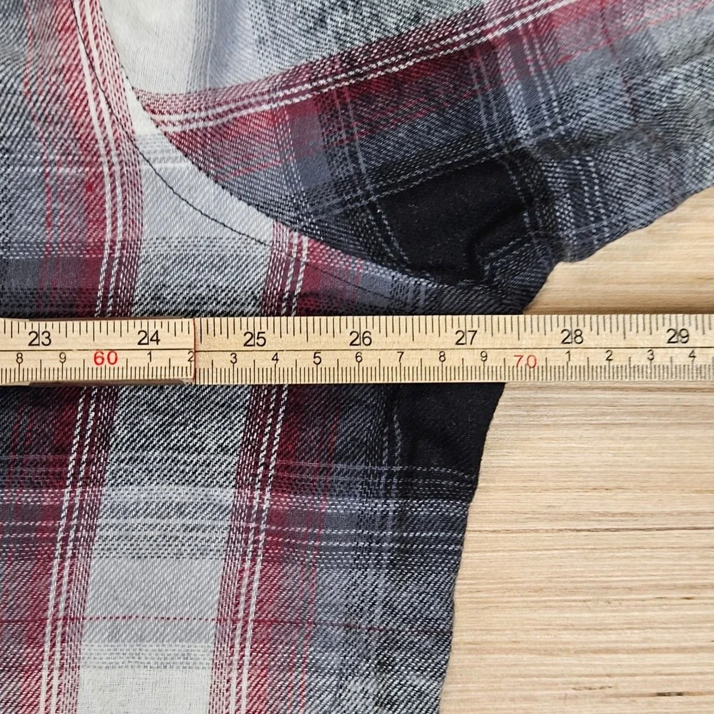 Saddlebred Flannel Shirt Mens XXL Graphite Plaid Long Sleeve Button Down NEW‎